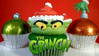 CUPCAKES NAVIDEÑOS DE EL GRINCH  Alexs Cakes [upl. by Joung]