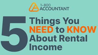 FIVE Things You Need to Know About Rental Income and Taxes [upl. by Calie]