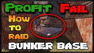 How to Raid a BUNKER BASE  Profit or Fail 47  Rust Raids Vanilla [upl. by Nrehtac]