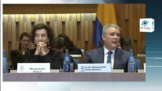 Iván Duque dice en París “Economía Naranja tiene 7 principios como los 7 Enanitos” [upl. by Aaronson]