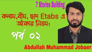 Etabs এর প্রাথমিক আলোচনা। কলামবীম ছাদ আঁকার নিয়ম।sopno kutirAbdullah Muhammad Jobaer [upl. by Maice]