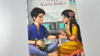 Raksha Bandhan Special Drawing 🫶🏻  Rakhi drawing [upl. by Ayyn]