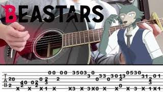 Beastars season 2 op「 怪物kaibutsu」Fingerstyle Guitar Solo Cover TAB [upl. by Oicnerolf]