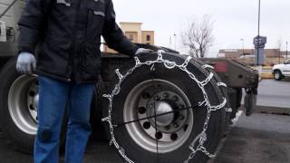 Commercial Vehicle Tire Chain Install [upl. by Ahsihat]