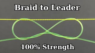 Amazing Knot to tie two Fishing Lines Together  Braid to Mono or Fluorocarbon Leader [upl. by Ikir714]