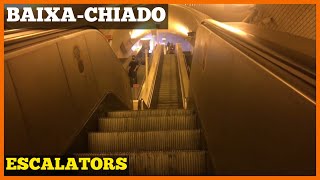 Lisbon Portugal BaixaChiado metro station escalators [upl. by Manton]