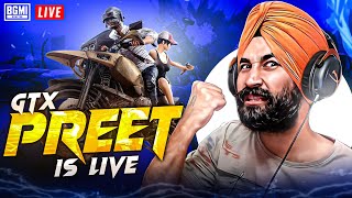 CONQUEROR RANK PUSH  BGMI LIVE  GTXPREET PUBG LIVE [upl. by Searby]