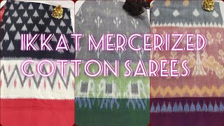 Ikkat Mercerized Cotton Handloom Sarees ikkat ikkatcottonsaree ikkatpochampallysarees [upl. by Marras]