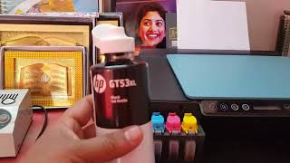 how to put ink in hp smart tank 516  HP 516 Printer Ink Refill Process [upl. by Ecerahc817]