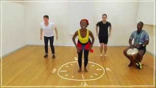 Fiveish Minute Dance Lesson  African Dance Lesson 3 Dancing on the Clock [upl. by Okramed]