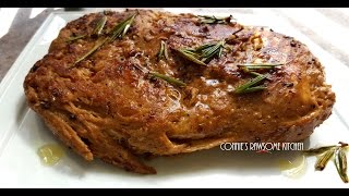 VEGAN STEAK ANYONE RECIPE Seitan made with yeast [upl. by Nylyoj]