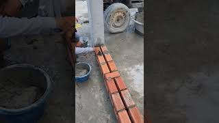 Brick wall 230mm installation for wall of villa building by professional masonry [upl. by Corrina289]