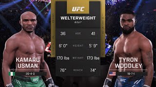 KAMARU USMAN vs TYRON WOODLEY CSG Fight Night 3 [upl. by Schuman]