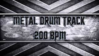 Metal Drum Track 200 BPM HQHD [upl. by Zoarah]