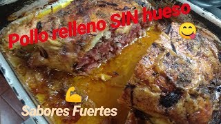 Pollo Relleno Deshuesado al Horno [upl. by Tailor]