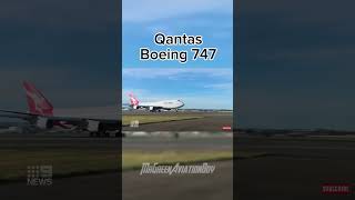 Qantas 747 🫡 planes aviation 747 qantas [upl. by Ahsinik320]