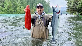 Sockeye Salmon Fishing the Kenai River Alaska [upl. by Inalel]