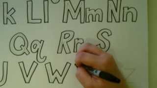 How to Draw Block Letters Alphabet Tutorial [upl. by Adnalor]