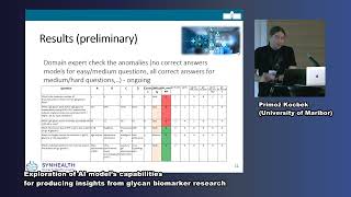 Primoz Kocbek  Exploration of AI model’s capabilities for producing insights from glycan biomarkers [upl. by Adahs]