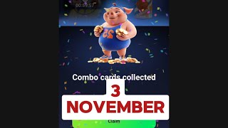 Piggy bank daily combo 3 November  piggy bank combo today  piggy bank airdrop [upl. by Hnamik]