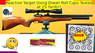 Homemade Reactive Target Using Diwali Roll Caps Tested at 25 Yards Diana Outlaw Superb Accuracy [upl. by Balliol]