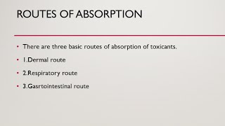 routes of exposure for toxicants [upl. by Brooke]