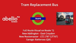 Full Journey T3 Tram Replacement Bus to East Croydon [upl. by Nnelg]