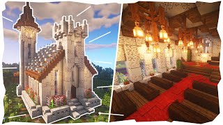 Minecraft Medieval Church  Build Tutorial [upl. by Suvart]