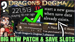 Dragons Dogma 2  New BIG Update Patch  More Save Slots Items Performance Fix MTX Drama amp More [upl. by Maggi]