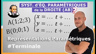 SYSTÈME dÉQUATIONS PARAMÉTRIQUES dune DROITE dans lEspace  Exercice Corrigé  Terminale [upl. by Yannodrahc644]