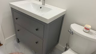 HOW TO install IKEA Hemnes  Odensvik  Dalskär bathroom vanity [upl. by Yojenitsirk126]