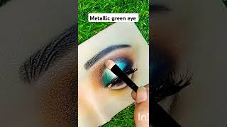 Metallic green eyes 💚 makeup eyemakeup makeuptutorial eyeshadow yt ytshorts viralshorts [upl. by Greyso83]