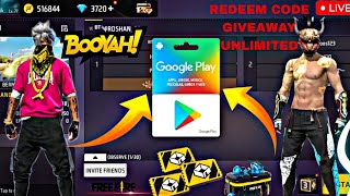 FREE FIRE LIVE REDEEM CODE GIVEAWAYS FF LIVE TEAMCODE GIVEAWAY FF LIVE DIAMOND GIVEAWAYgiveaway [upl. by Diaz553]