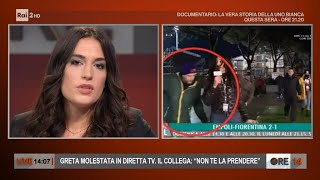 Greta Beccaglia la giornalista molestata in diretta tv  Ore 14 del 29112021 [upl. by Aleinad]