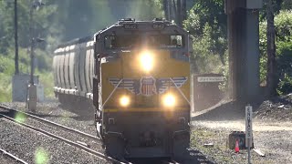 UP 8642 Leads a Potash Train Through Troutdale OR  6420 4K [upl. by Nitsa983]