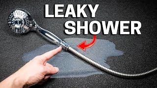 How to Fix a Leaking Shower Hose in Two Minutes [upl. by Germano256]