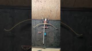 A bit of tillering on an Osage recurve woodworking workshop archery traditionalarchery tradbow [upl. by Terry288]