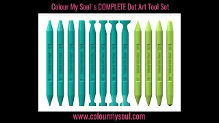 DOT ART DEMO  Colour My Souls COMPLETE Dot Art Tool Set [upl. by Raual]