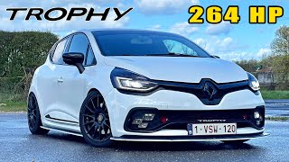 264HP Renault CLIO RS TROPHY  REVIEW on AUTOBAHN [upl. by Ilam882]