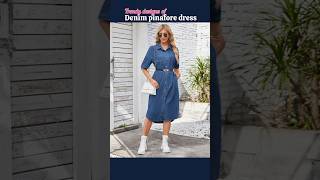 Trendy designs of Denim pinafore dress denimskirt denimdress pinafore pinaforedenim insta [upl. by Tal]