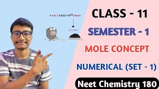 Mole Concept Numerical Class 11Part1 [upl. by Meldon278]