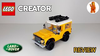 LEGO Creator Land Rover Classic Defender 40650 review [upl. by Neeli400]