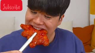 AsmrEatingfriedchickenporkcutletblackbeannoodleskimchiKoreanMukbang [upl. by Aronoff]