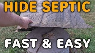 How To Hide A Septic Tank Cover Fast  Fake Rock Septic Cover Lids [upl. by Fransen]