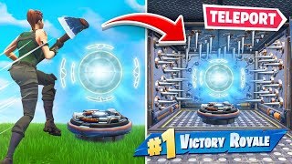 TRAPPING Enemies in NEW TELEPORTS In Fortnite Battle Royale [upl. by Fredrika]