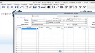 Profit Plus Administrativo Elaboración de Factura de Ventas [upl. by Ggerg197]