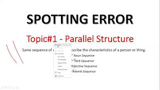 Parallelism in English Grammar ECATMCAT [upl. by Maison]