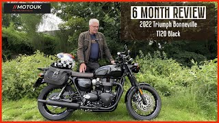 6 Month Owners review of the 2022 Triumph Bonneville T120  Is it Good or Bad [upl. by Avika]