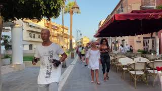 Scalea  stroll through Piazza G Caloprese Calabria region in Italy July 6 2021 [upl. by Atiuqaj791]