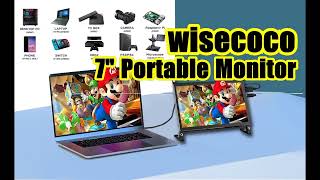 wisecoco 7 Inch Monitor HDMI Touchscreen IPS 1024X600 USB Portable Monitor Display [upl. by Akinor733]